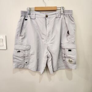 VTG Bimini Bay Shorts Mens 38 Blue Pockets Outdoor Adventure Cargo 100% Nylon
